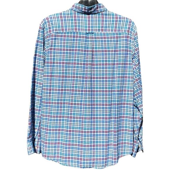 Chaps Men's Blue Plaid Cotton Shirt - Picture 4 of 9